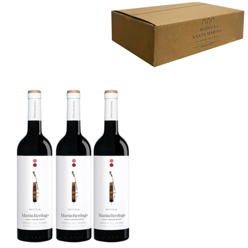 Martín Berdugo Reserva - Ideal para Maridar con Carne y Comida Mediterránea - Pack 3 Botellas 75cl