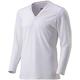 [ミズノ] 発熱素材インナー ブレスサーモアンダーウェア 薄手 for Daily Vネック9分袖シャツ C2JAA612 メンズ オフホワイト L