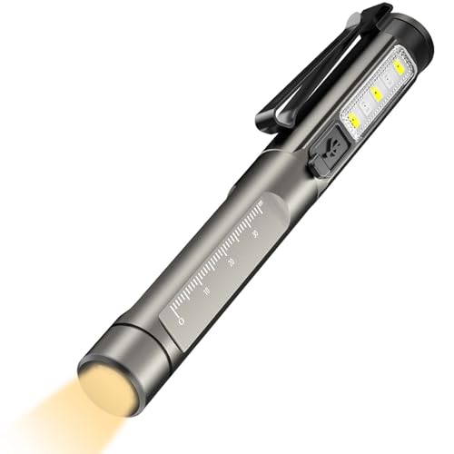 Pupillenleuchte Medizin Penlight, Diagnostikleuchte mit Seitenlichtern, LED Stiftlampe für Krankenschwestern und Ärzte