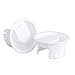 AMOYER Brocca 2pcs Vetro Acqua Coperchi Food Grade Plastica Anti-Polvere Tappi Resistenti Coperture per Bevande Caraffa in Vetro Versare Brocca Bianco