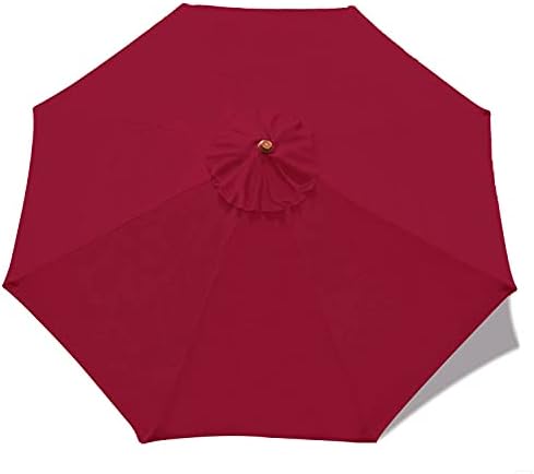 MASTERCANOPY Patio Umbrella 7.5 ft Replacement Canopy for 8 Ribs-Burgundy