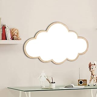 MOUMOUTEN Kids Room Mirror, Nordic Acrylic Decorative Mirror, Art Home Crafts Nursery Decoration Shatterproof Mirror Suitable for Children Bedroom Living Room Spaces Room (Clouds)