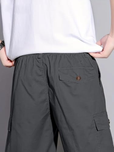 Image of GRECIILOOKS Bermuda Cotton Shorts for Men - Relaxed Fit Casual Summer Shorts | Knee Length Chino Style with Pockets