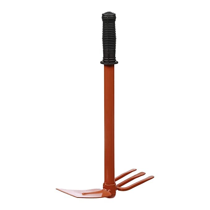 Rajagro Two in 1 Garden Tool Hoe with 3 Prong