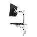 KUYBTU Tv Wall Bracket Wall-Ed Computer Stand 10-27 Inch Adjustable Vertical Office Computer with A Keyboard Holder Industrial Control Tv Wall