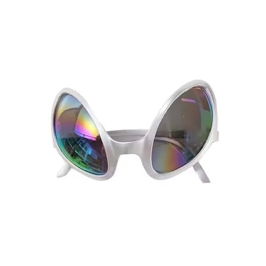 Alien Brille Lustige Brille Silber Coole Sonnenbrille Karneval Party Brilles Hippie Brilles Lustige Partybrillen für Fasching Foto Requisiten Geburtstagsfeier für Erwachsene
