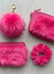 Image of Prokart Soft Faux Fur Fabric Cloth - 60 Inch Wide Pana | Fur Fabric Decorative Cloth for Crafting Soft Toys, Fancy Dress, Baby Photoshoot, Wedding Mandap & Party Decor (Dark Pink, 1 Mtr)