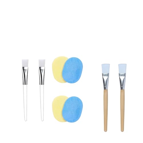 Image of Face Mask Applicator Brush Set with Facial Sponges, Silicone Mask Brushes for Skincare, Clay Mask, Mud