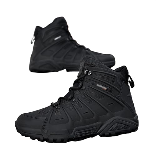 Men's Military Tactical Combat Boots, Mens Non Slip Plus Size Lace Up Breathable High Top Combat Boots, Outdoor Army Hunting Jungle Hiking Boots, for Hiking, Army Training