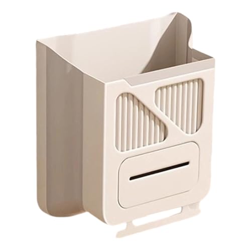 Caneca de basura plegable para puerta de gabinete, beige miniatura 6