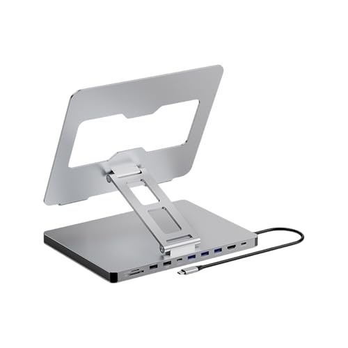 Soporte para laptop y estación de acoplamiento 4K60Hz para organizar tu escritorio de teletrabajo