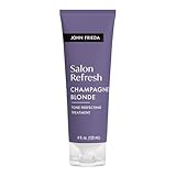 John Frieda Salon Blonde Champagne Tone Perfecting Treatment with Protein-Peptide Complex, Hair Toner, Toner for Blonde Hair 4 fl oz
