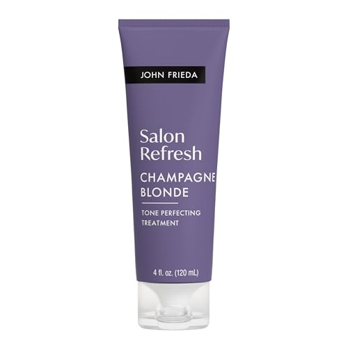 John Frieda Salon Blonde Champagne Tone Perfecting Treatment with Protein-Peptide Complex, Hair Toner, Toner for Blonde Hair 4 fl oz