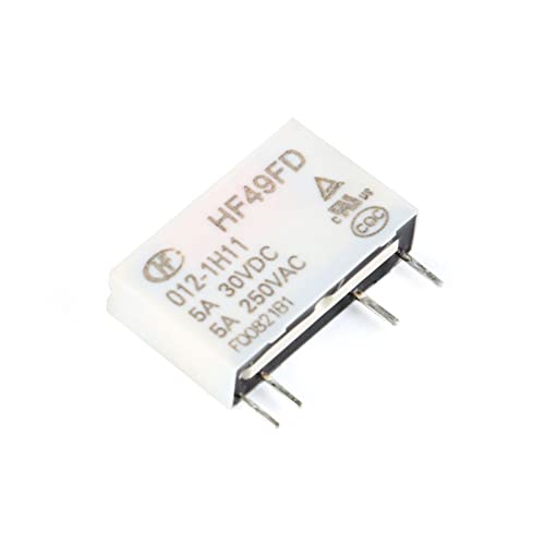 Relais 12V HF49FD pour circuits imprimes miniatures 5A 4 broches