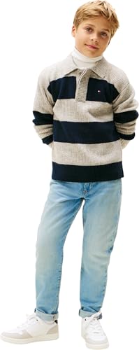 Pull rugby Tommy Hilfiger garçon pull hiver chaud Kb0kb10074 - 4