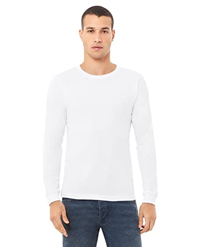 Bella + Canvas Unisex Jersey Long-Sleeve T-Shirt M WHITE