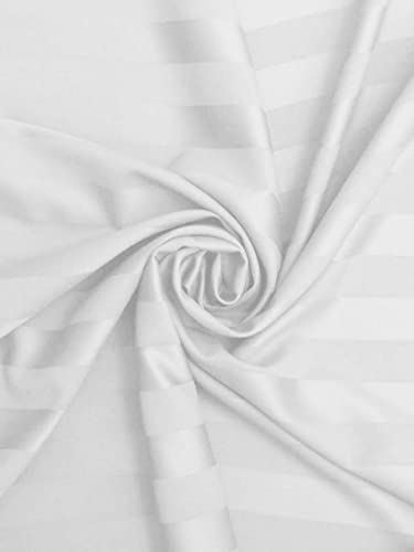 Image of Prime Collection 265 TC Combo Pack of 2 Single Sized (90x60) Satin Striped Bedsheet with 2 Pillow Cover Long Lasting Single Bedsheet for Hotel, Hospital and Home Use