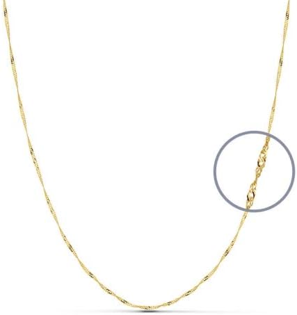 Monde Petit 18ct Yellow Gold Singapore chain - Image 4