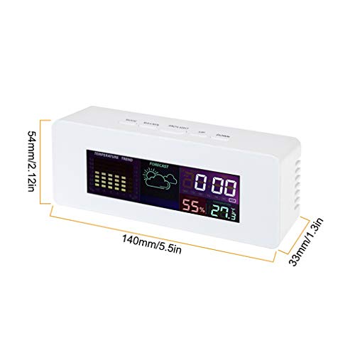 VONKY Digital Weather Station LCD termômetro higrômetro 0~50 Termômetro Calendário Despertador Funçã