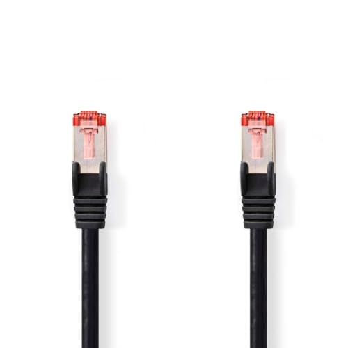 NEDIS Cat 6 Kabel | RJ45 Stecker | RJ45 Stecker | S/FTP | 20.0 m | Rund | LSZH | Schwarz | Label