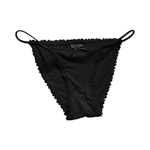 Genérico Bragas Sexy Mujer Calzoncillos de Encaje de Lazo Calzoncillos de Cintura Baja Cuerdas Delgadas Tangas Elásticas Calzoncillos Sexy Juveniles Bragas Culotte Mujer