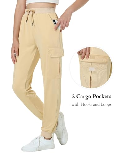 Image of EXARUS Girls Hiking Cargo Pants Joggers Teen Quick Dry Lightweight Slim Fit