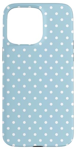 Teal Blue Polka Dot Stylish Polkadots �X�}�z�P�[�X iPhone 15 Pro Max �p