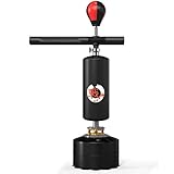 Heavy Bag Set, Punching Bag with Stand, 3-in-1 Boxing Bag, 90° Rebound Speed Ball, 360° Spinning Reaction Rod, Home Gym Multi-Function Training Bag (Color : Black)