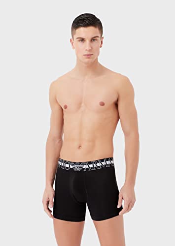 Emporio Armani Men's Mega Logo Boxer, Black, Medium #TOP4