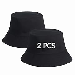 2pcs Black Bucket Hat
