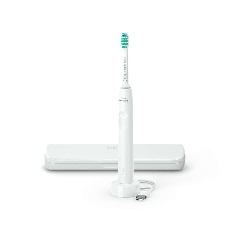Philips Sonicare HX3673/13 Electric Sonic Toothbrush 3100 Series with Integrated Pressure Sensor, SmarTimer and QuadPacer, White