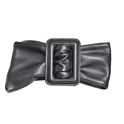 Waist Dress Belt for Women Solid Color Square Buckle Pu Leather Waistband Wide Cinch Belts for Dress