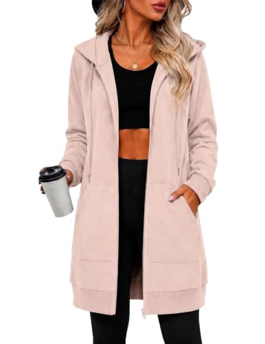 HOTOUCH Women Jacket Long Fleece Plaid Full Zip Up Cotton Blend SweatShirt - image 1