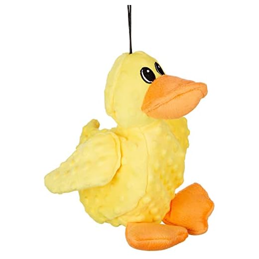 Sqeaky Plush Durable Dog Toys with Multi-Colour ,Dotty Friends for Dog by Petlou (12 Inch Dotty Friends Duck)