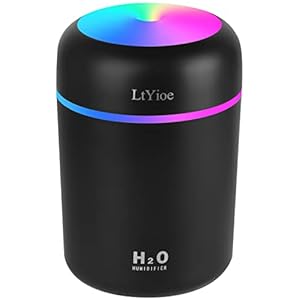Luftbefeuchter LtYioe Persönlicher Desktop Mini Luftbefeuchter mit Bunter Cooler Nachtlichtfunktion, Automatische…