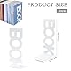 TNSLAND Buchstütze Weiß Buchstützen Metall, 4er Pack Bücherstütze Buchstützen Weiß Bücherhalter für Regal, Buchhalter Regal Bookends Bücherstützen Book Holder, Book Bücher Halter für DVDs, Magazine