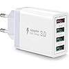 Cargador-USB-carga-USB-de-4-puertos-con-cargador-rapido-Smart-QC-30-de-33W-cargador-de-varios-puertos-USB-Adaptador-Compatible-con-iPhone-111213141516SEXSiPadSamsung-Galaxy-S21S22S23S24