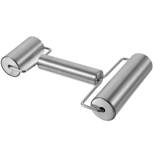 POPETPOP de Masa Doble Extremo de Acero Inoxidable para Amasar Pizza y Repostería Herramienta de Cocina Multifuncional para Hornear Pan y Pasta Superficie Lisa para Amasado Uniforme