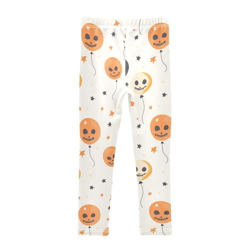 Skulls Balloons Girls Leggings,Workout Leggings for Girls Toddler Athletic Legging Size for 3-10T2