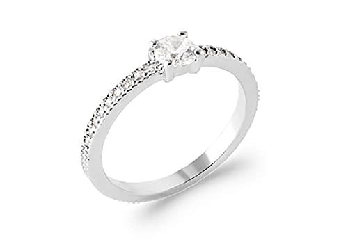 Bague Solitaire Argent 925 Rhodié Tata Gisèle à Porter au Quotidien