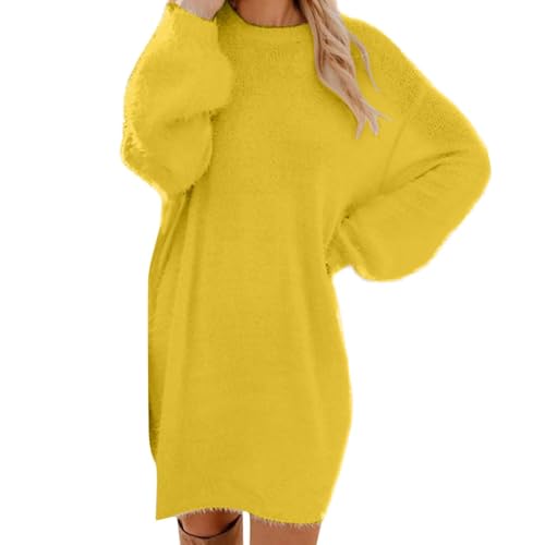 Damen Pulloverkleid Weihnachten Pullover Kleid Damen Langarm Kleid...