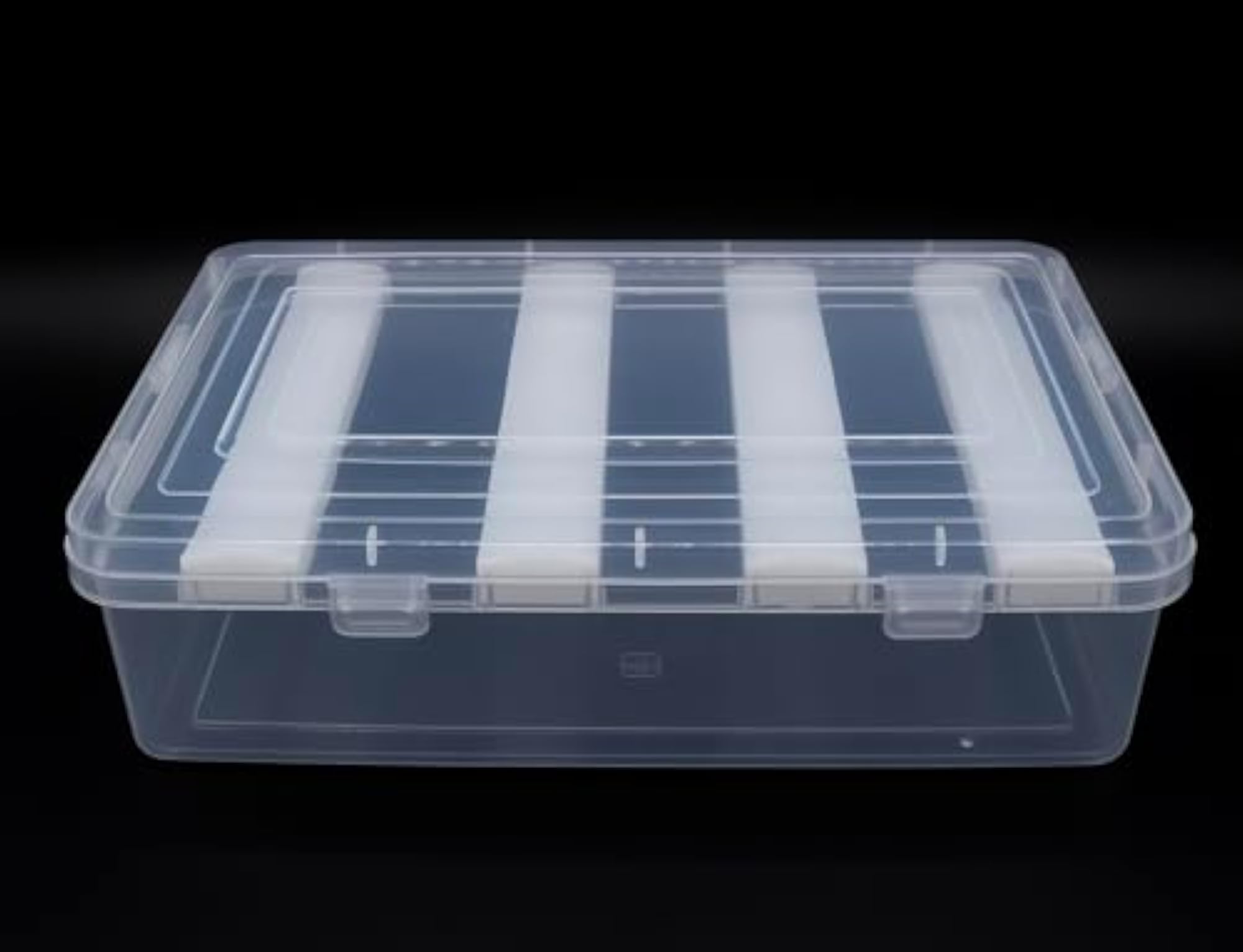 Versora Clear Plastic Bangle Box with Adjustable Rods