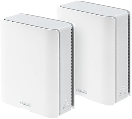 ASUS ZenWiFi BT6 Tri-Band WiFi 7 Mesh, 9.4 Gbps, 5800 sq.ft. (2pk), 2.5G WAN Port, Security and Parental Controls Included, Smart Home Master SSIDs, 4G & 5G Mobile Tethering- BT6 (W-2-PK)
