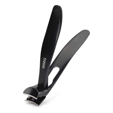 SHZG Nail Clippers Wide Jaw Opening, Sharp Angled Head Fingernail Toenail Clippers for Men and Women Easy Reach Your Nails Cover