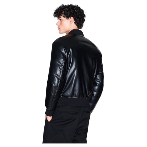 A|X Armani Exchange Para Hombre. XM001104AF16647UC001 Cazadora Motera Negro (S), Casual, PoliéSter - 2