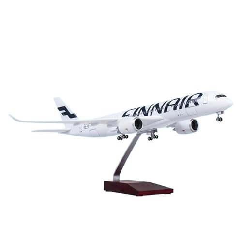 Réplica de avión Airbus A350 Finnair 47 cm escala 1/142 sin cables molestos y con luces led