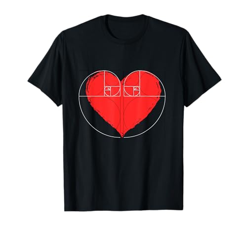 Fibonacci Golden ratio Heart Circle camiseta Camiseta