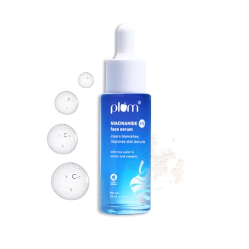 Plum 5% Niacinamide & Rice Water Beginner Friendly Face Serum 30m...