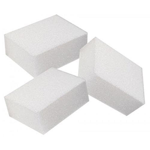 BNP Mini Buffing Buffer Block 80/100 Grit Double-Sided for Manicure Pedicure Salon Nail Art Supplies Home DIY (1.5 inches L x 1 inches W x .5 inches H) 60 Count (White)