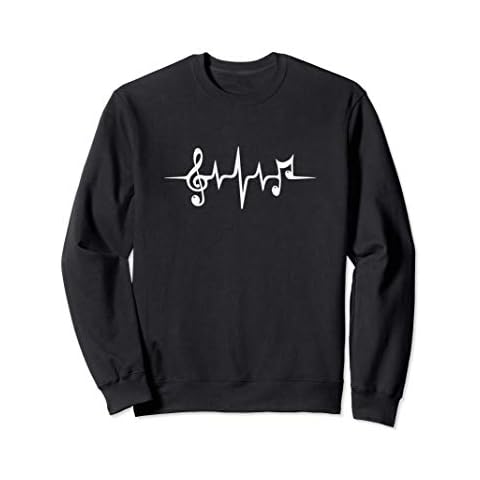 Música, frecuencia, onda sonido, pulso, clave de sol, notas Sudadera para hombre Cover